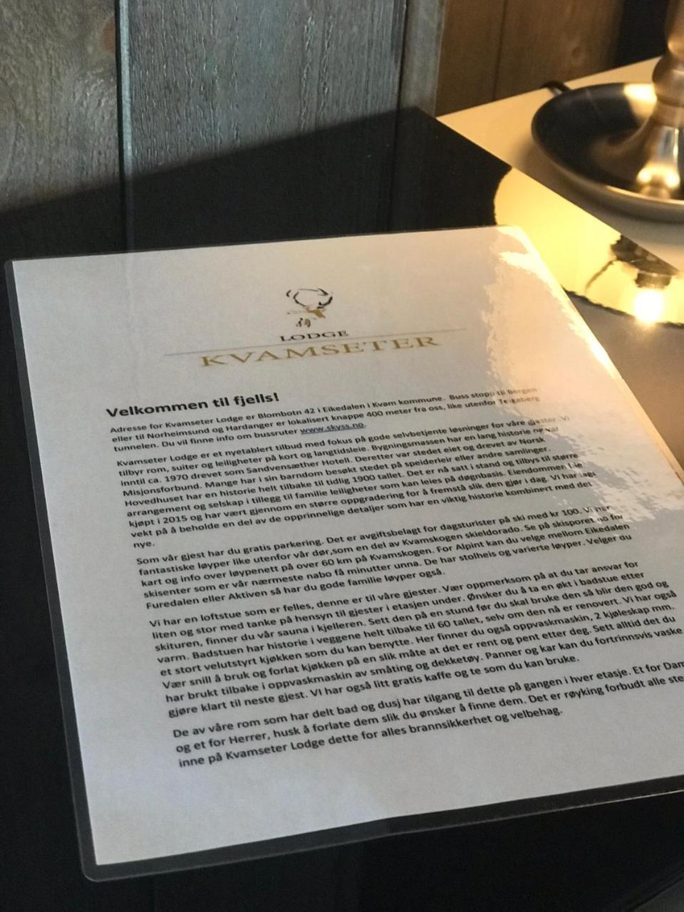 Kvamseter Lodge Eikedalen Εξωτερικό φωτογραφία